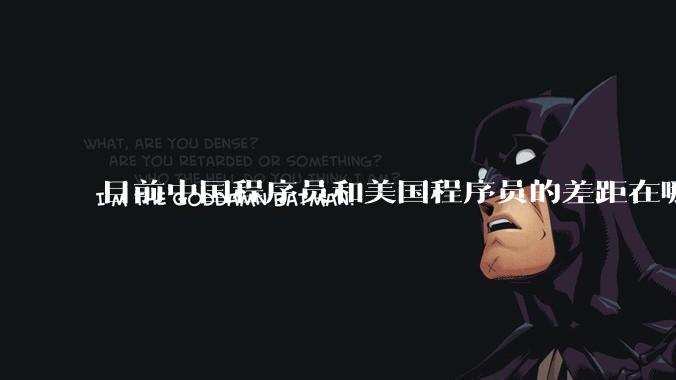 目前中国程序员和美国程序员的差距在哪里？